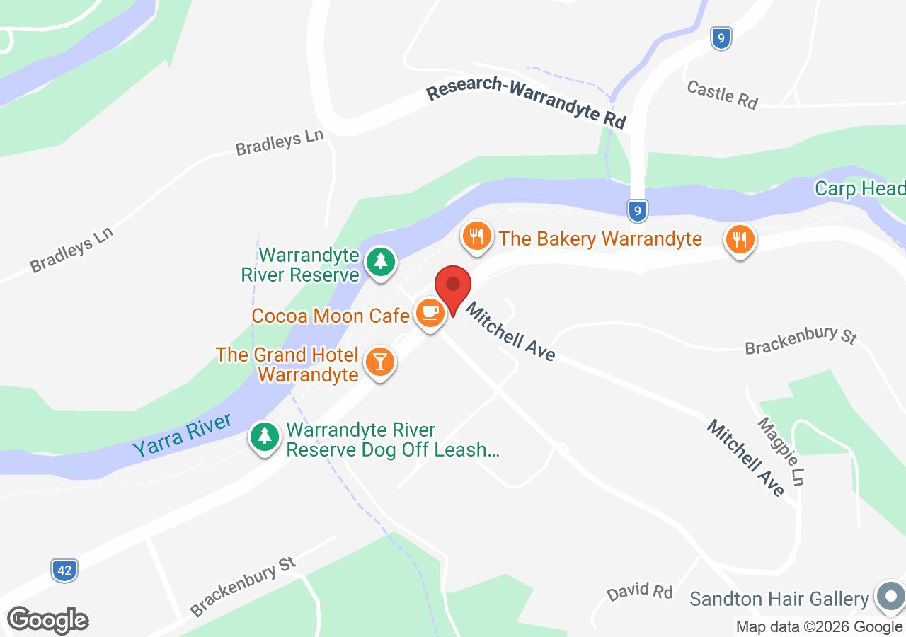 Location map of Baby Karaoke Warrandyte