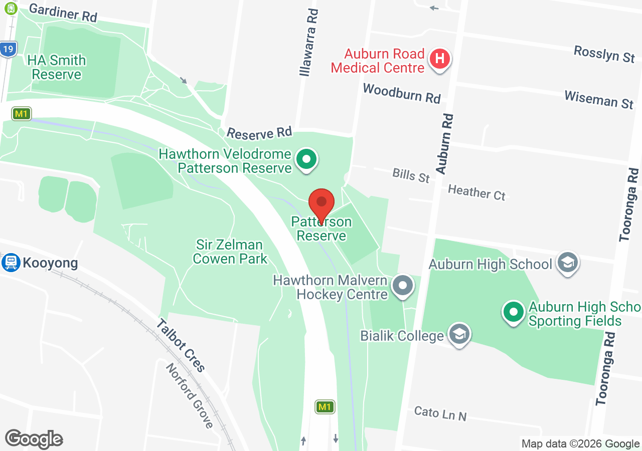 Location map of Boroondara Farmers Market