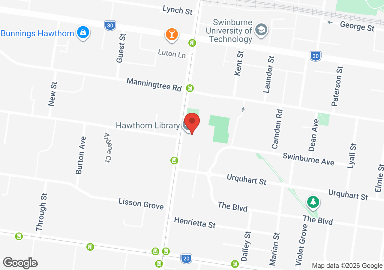Location map of Constructing with Planks – Hawthorn