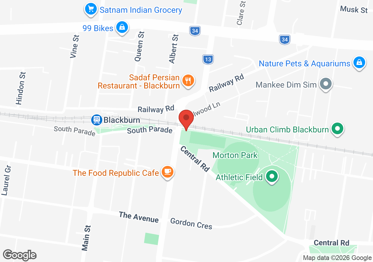 Location map of 幼儿时光 - Blackburn