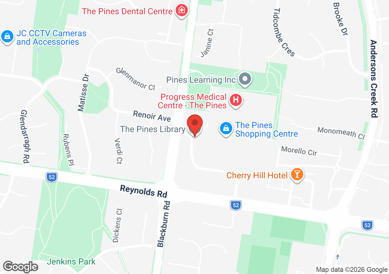 Location map of Baby Karaoke The Pines